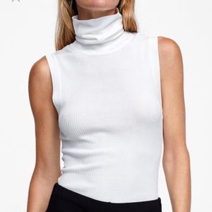 Zara ribbed sleeveless turtleneck knit